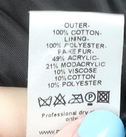 Principles Women's Brown Fur Trim Overcoat Coat Size 12