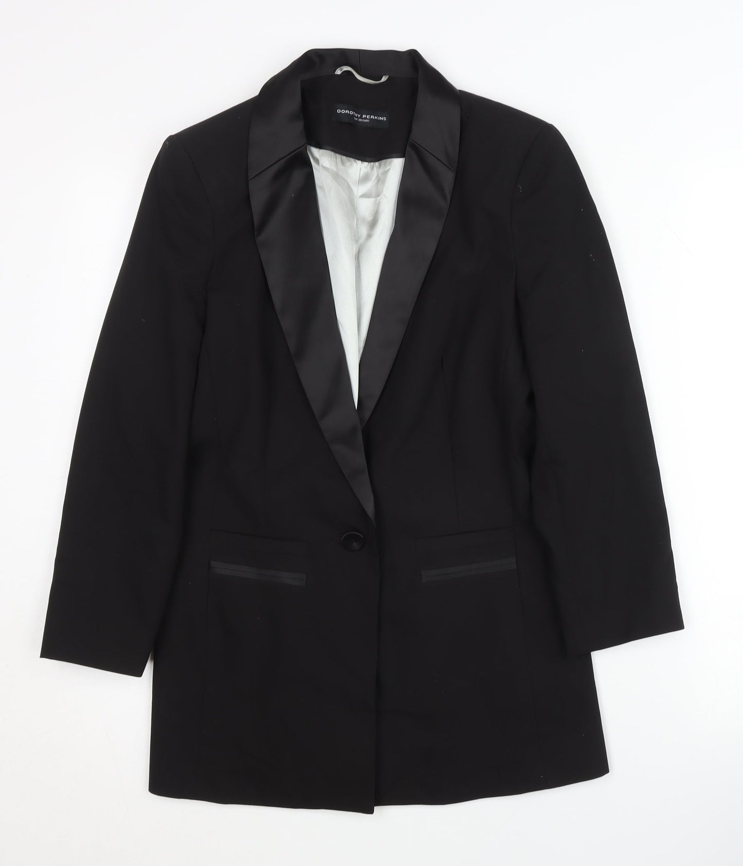 Dorothy Perkins Women's Black Tuxedo Blazer Size 10
