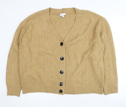 Womens UK Size 8 Topshop Beige Cardigan Jumper