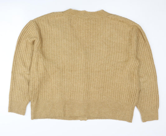 Womens UK Size 8 Topshop Beige Cardigan Jumper