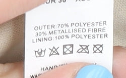 PrettyLittleThing Women's Silver Strapless Crop Top UK 8