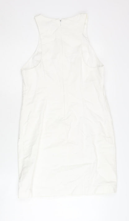 Zara Basic Women's White Sheath Dress Size 14