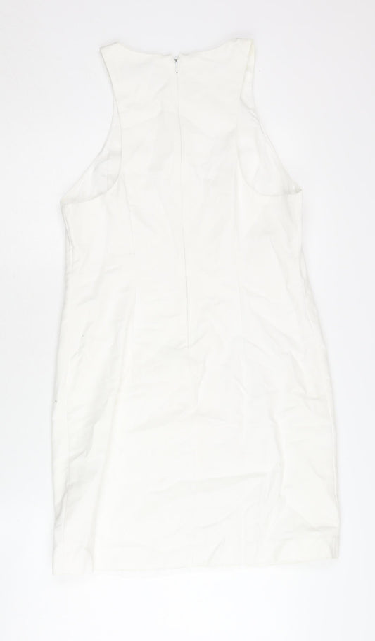 Zara Basic Women's White Sheath Dress Size 14