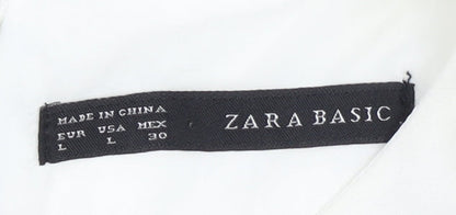 Zara Basic Women's White Sheath Dress Size 14
