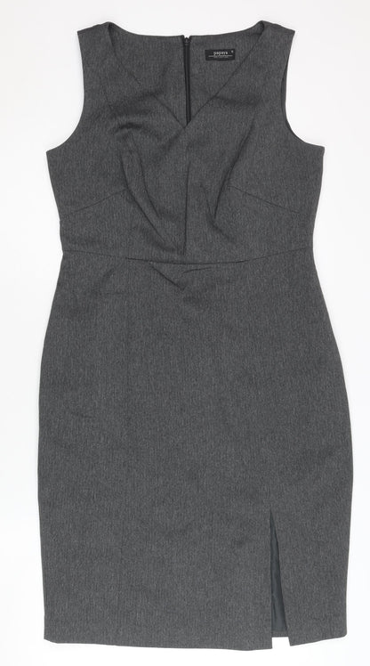 Papaya Women's Grey Sheath Dress Size 12
