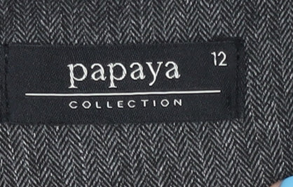 Papaya Women's Grey Sheath Dress Size 12