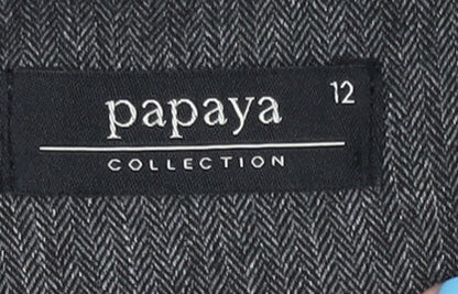 Papaya Women's Grey Sheath Dress Size 12