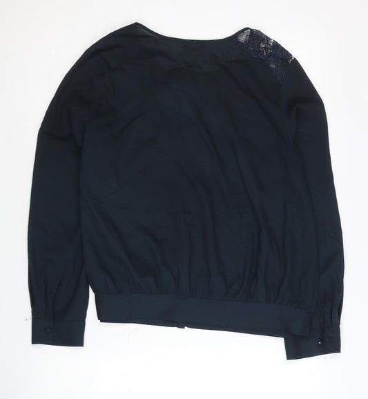 Womens UK Size L Pins and Needles Black Basic Blouse
