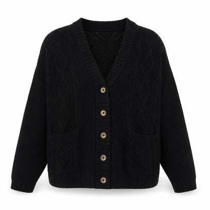 Womens UK Size S Boohoo Black Cardigan Jumper