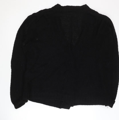 Womens UK Size S Boohoo Black Cardigan Jumper