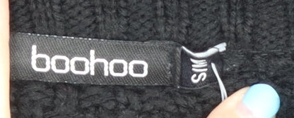 Womens UK Size S Boohoo Black Cardigan Jumper