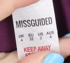 Missguided Women's Purple Slip Dress Size 4