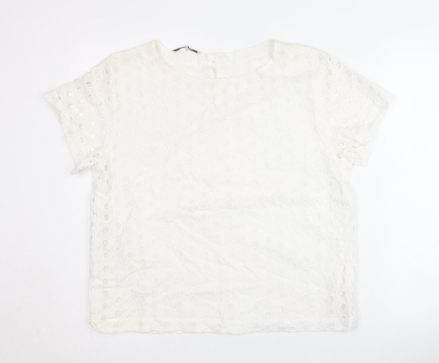 Womens UK Size 14 Gerard Darel White Basic Blouse