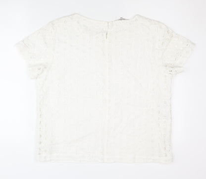Womens UK Size 14 Gerard Darel White Basic Blouse