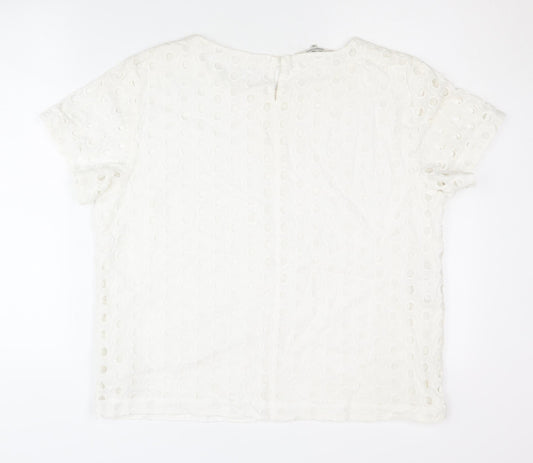 Womens UK Size 14 Gerard Darel White Basic Blouse