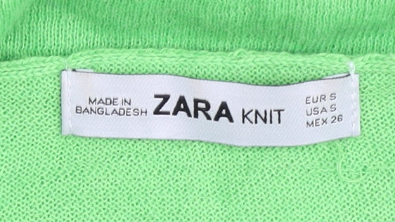 Womens UK Size Size:8 Zara Green Pullover Jumper