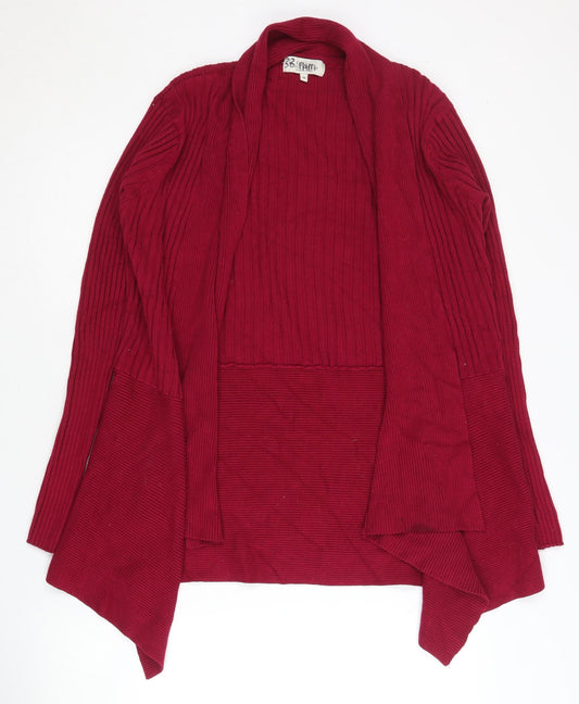 Debenhams Women's Red Open Front Cardigan 18 Long Sleeve