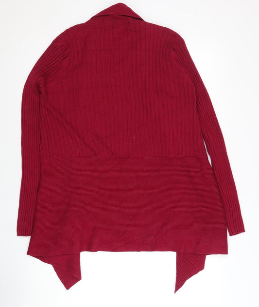 Debenhams Women's Red Open Front Cardigan 18 Long Sleeve