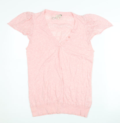 Womens UK Size 8 Whistles Pink Pullover Jumper