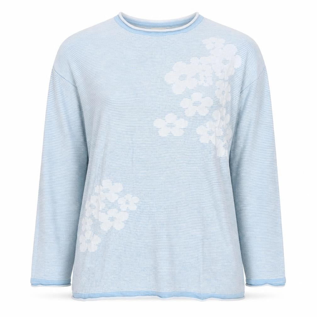 Womens UK Size 12 Cotton Traders Blue Pullover Jumper