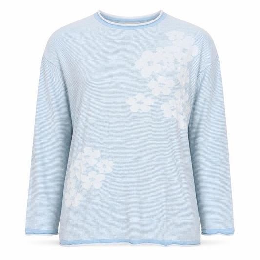 Womens UK Size 12 Cotton Traders Blue Pullover Jumper