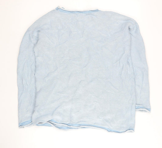 Cotton Traders Women's Blue Floral Pullover Jumper Size 12