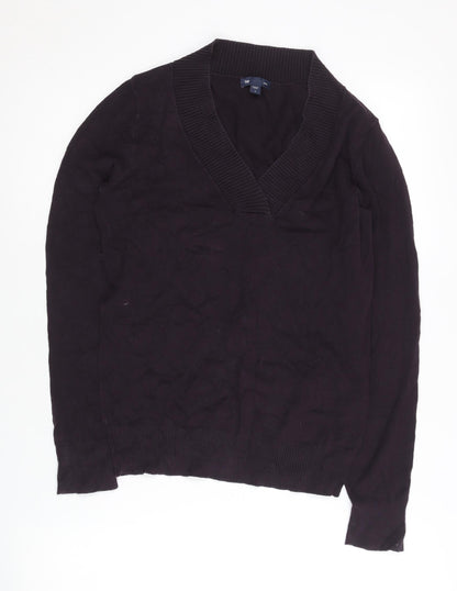 Gap Women's Black Pullover Jumper Size S V-Neck