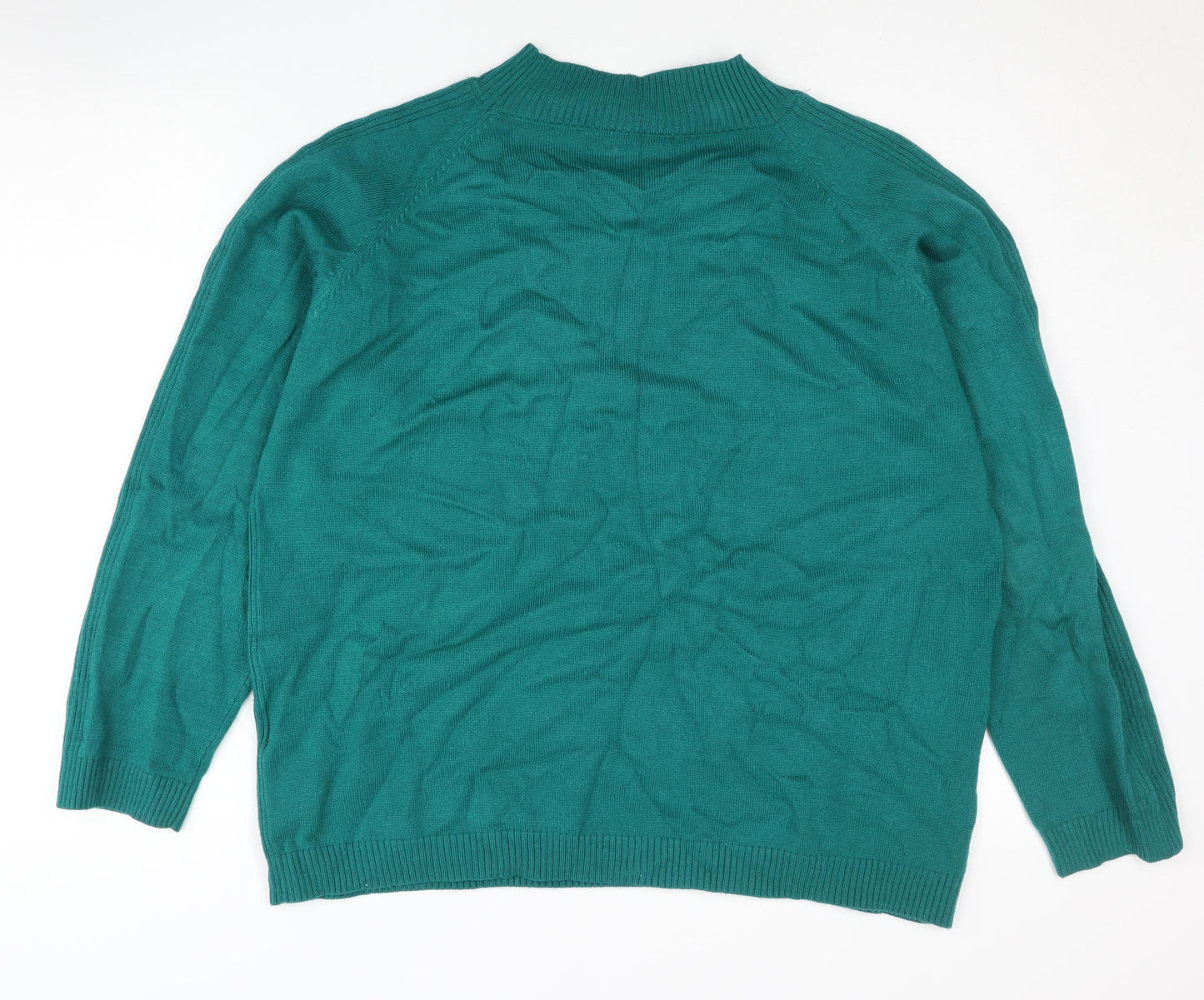 Womens UK Size XL Emreco Green Pullover Jumper