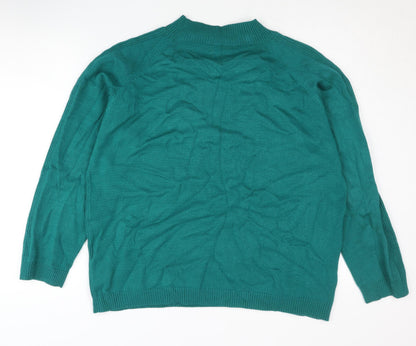 Womens UK Size XL Emreco Green Pullover Jumper