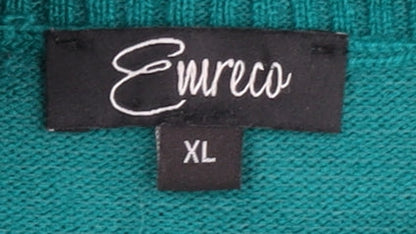 Womens UK Size XL Emreco Green Pullover Jumper