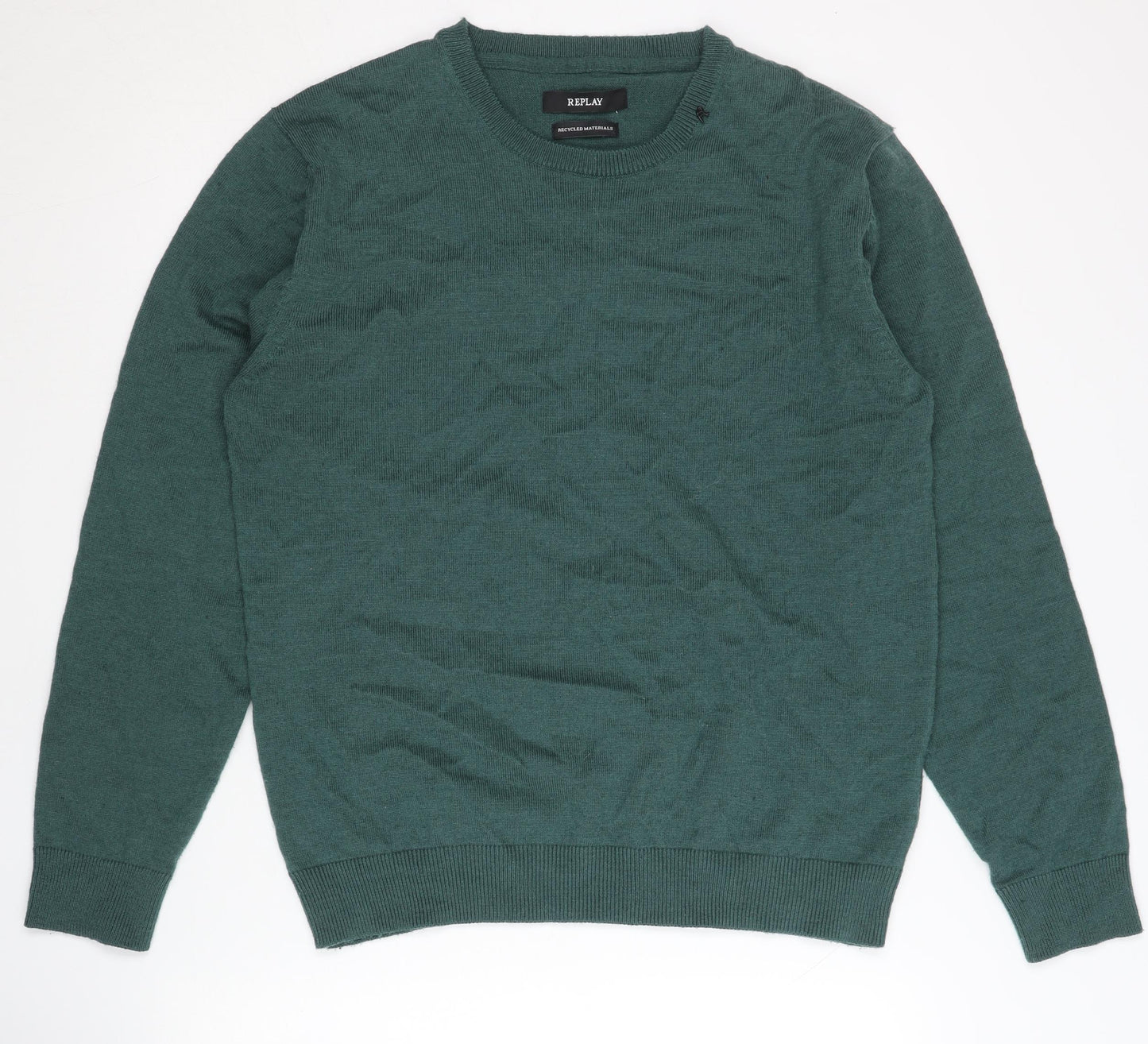 Replay Men's Green Pullover Jumper L Size