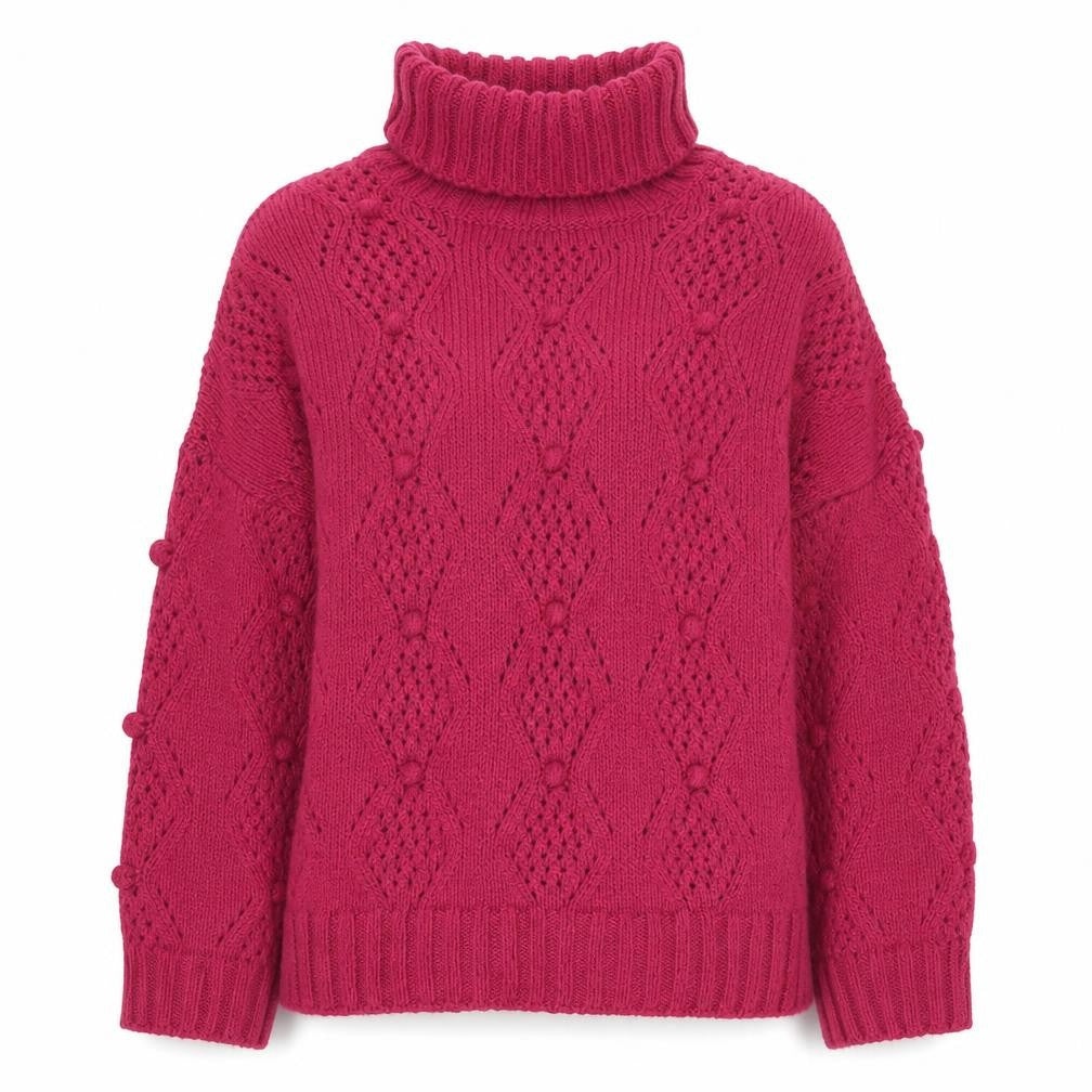 Womens UK Size M Papaya Red Pullover Jumper