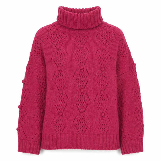 Womens UK Size M Papaya Red Pullover Jumper