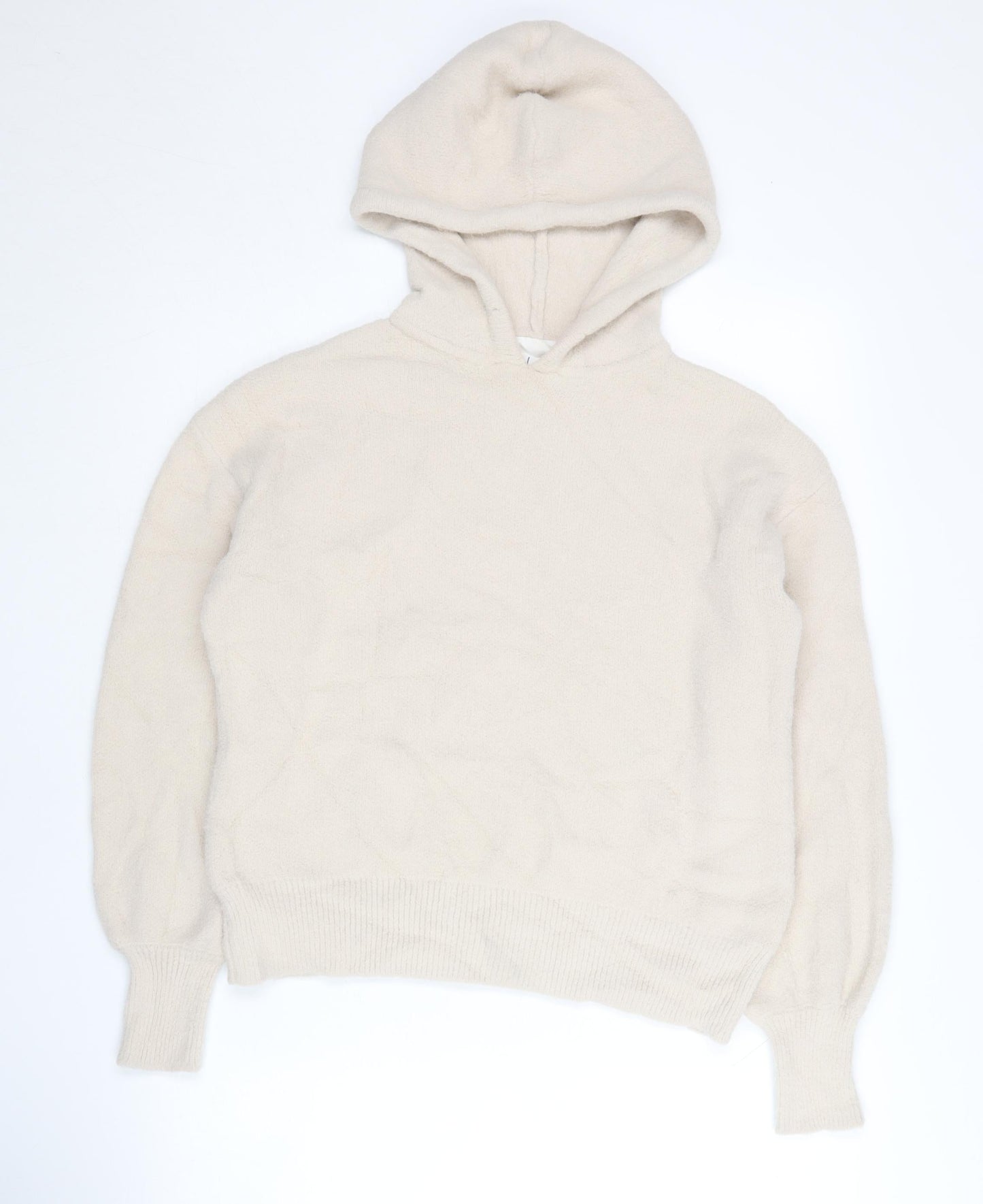 F&F Women Beige Pullover Hoodie Size M 100% Nylon