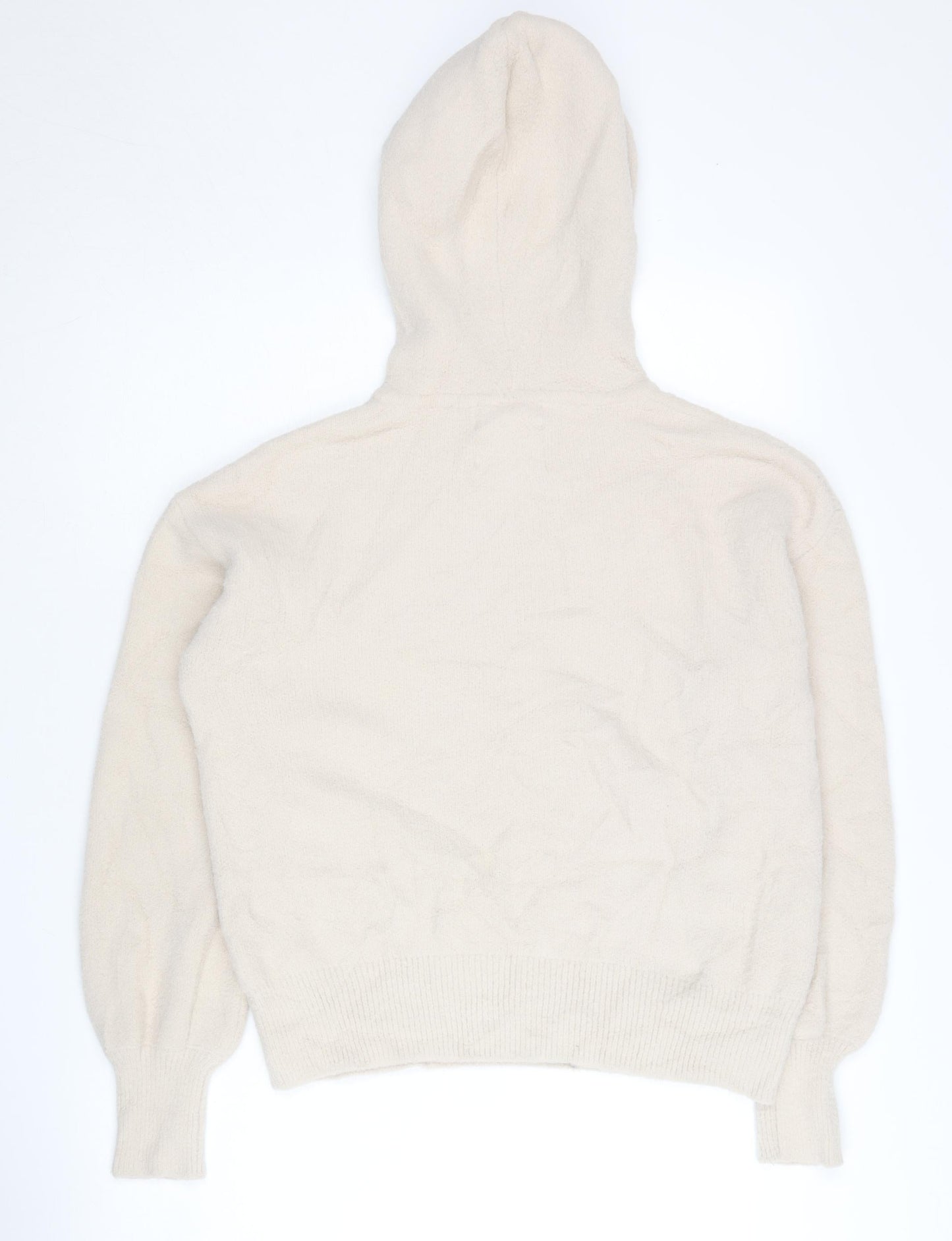 F&F Women Beige Pullover Hoodie Size M 100% Nylon