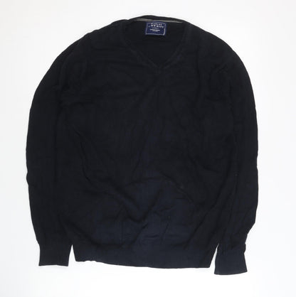 Charles Tyrwhitt Men's Black Medium V-Neck Pullover Jumper