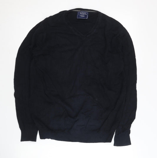 Charles Tyrwhitt Men's Black Medium V-Neck Pullover Jumper