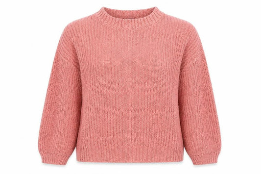 Front view of H&M Women’s Pink M jumper - Knit Crew Neck