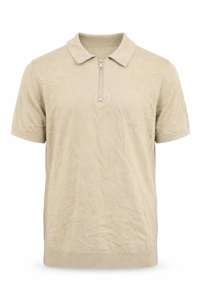 Mens UK Size M boohooMAN Beige Full Zip Jumper