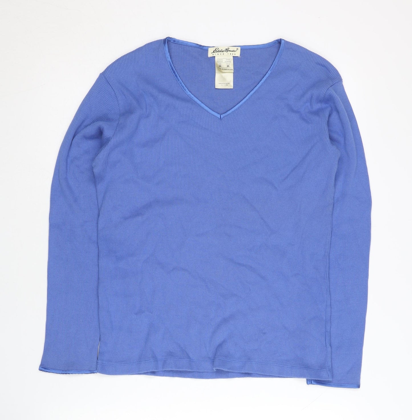 Womens UK Size M Eddie Bauer Blue Pullover Jumper