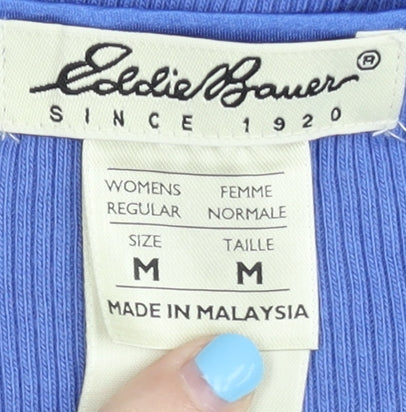 Womens UK Size M Eddie Bauer Blue Pullover Jumper