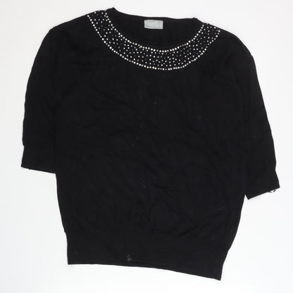 Womens UK Size M Wallis Black Pullover Jumper