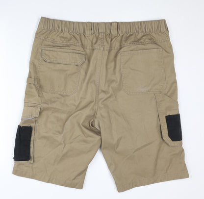 Parkside Beige Cargo Shorts - Men's L - Casual Workwear