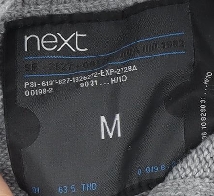 Next Men's Grey M High Neck 1/2 Zip Jumper