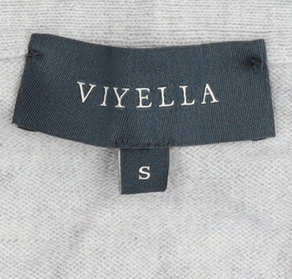 Womens UK Size S Viyella Grey Cardigan Jumper