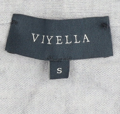 Womens UK Size S Viyella Grey Cardigan Jumper