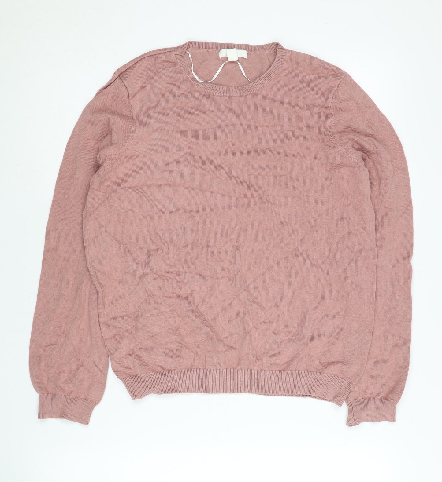 H&M Women's Pink Crew Neck Jumper, M