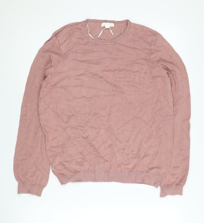 H&M Women's Pink Crew Neck Jumper, M
