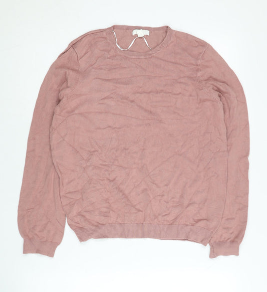 H&M Women's Pink Crew Neck Jumper, M