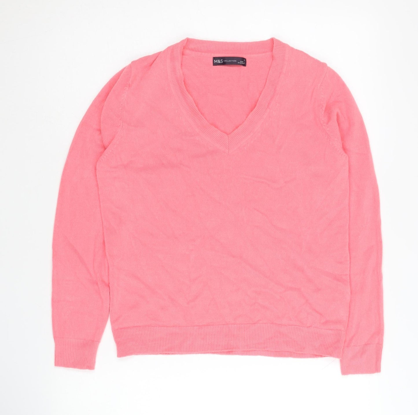 Womens UK Size S Marks and Spencer Pink Pullover Jumper